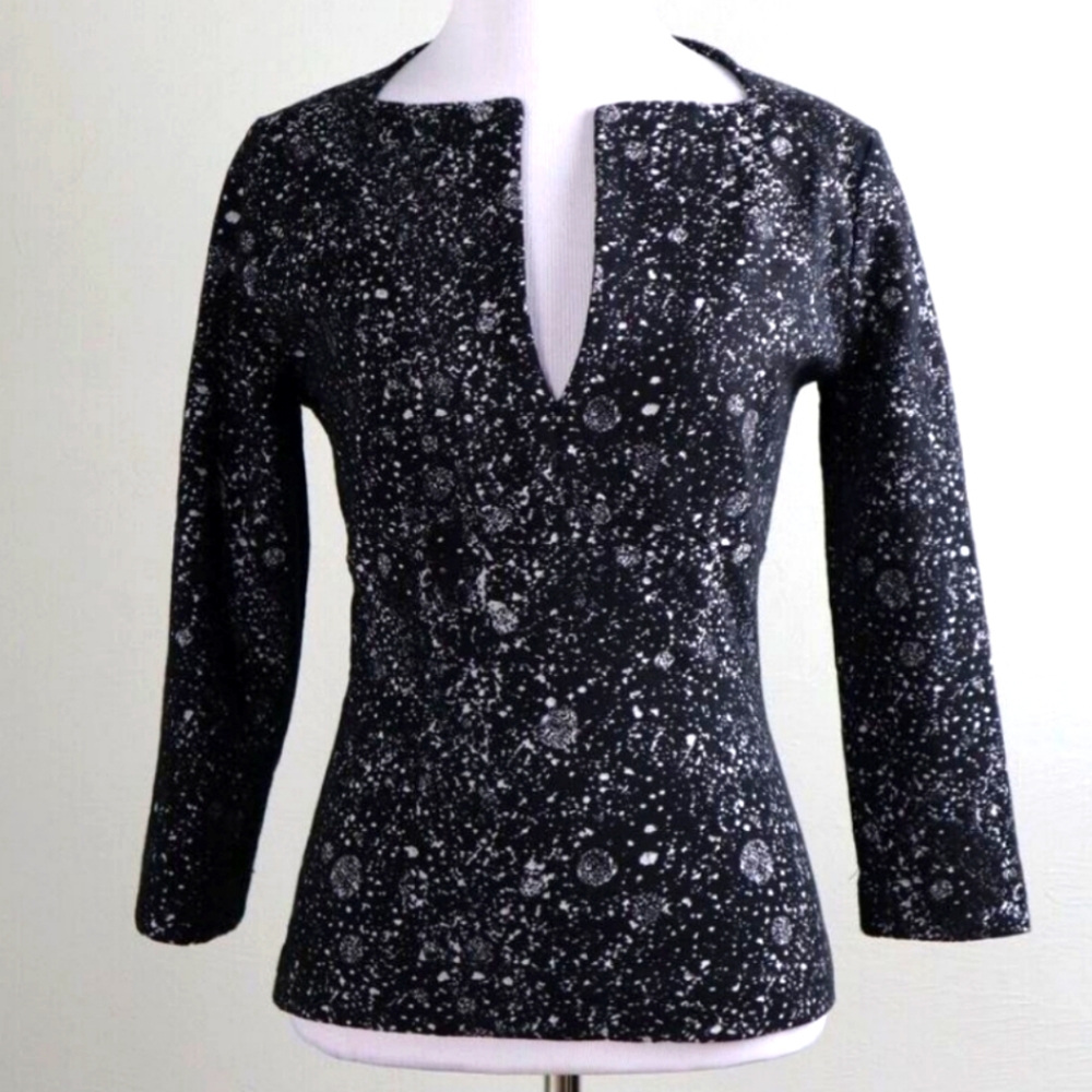 ISABEL DE PEDRO Jacquard V-neck Top